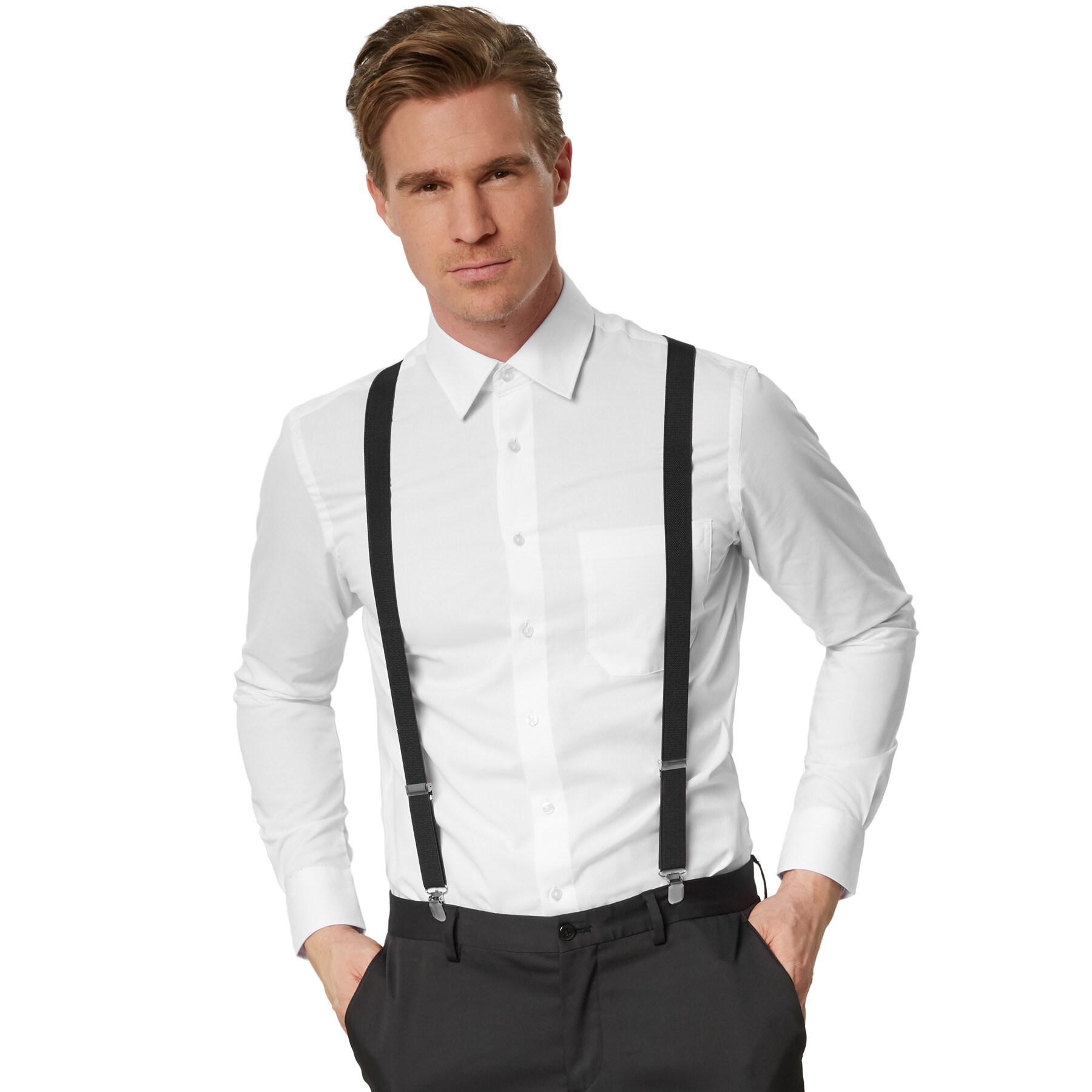 tectake&reg; Einfarbiger Hosentr&auml;ger 