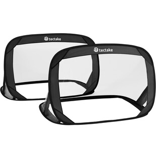 tectake® 2er-Set Pop-up Fußballtor, selbstentfaltend, biegsame Fiberglasstangen, inklusive Heringe und Tragetasche 