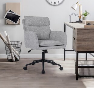 HOME DELUXE Bürostuhl aus Webstoff CORA, Versch. Ausführungen - grau 