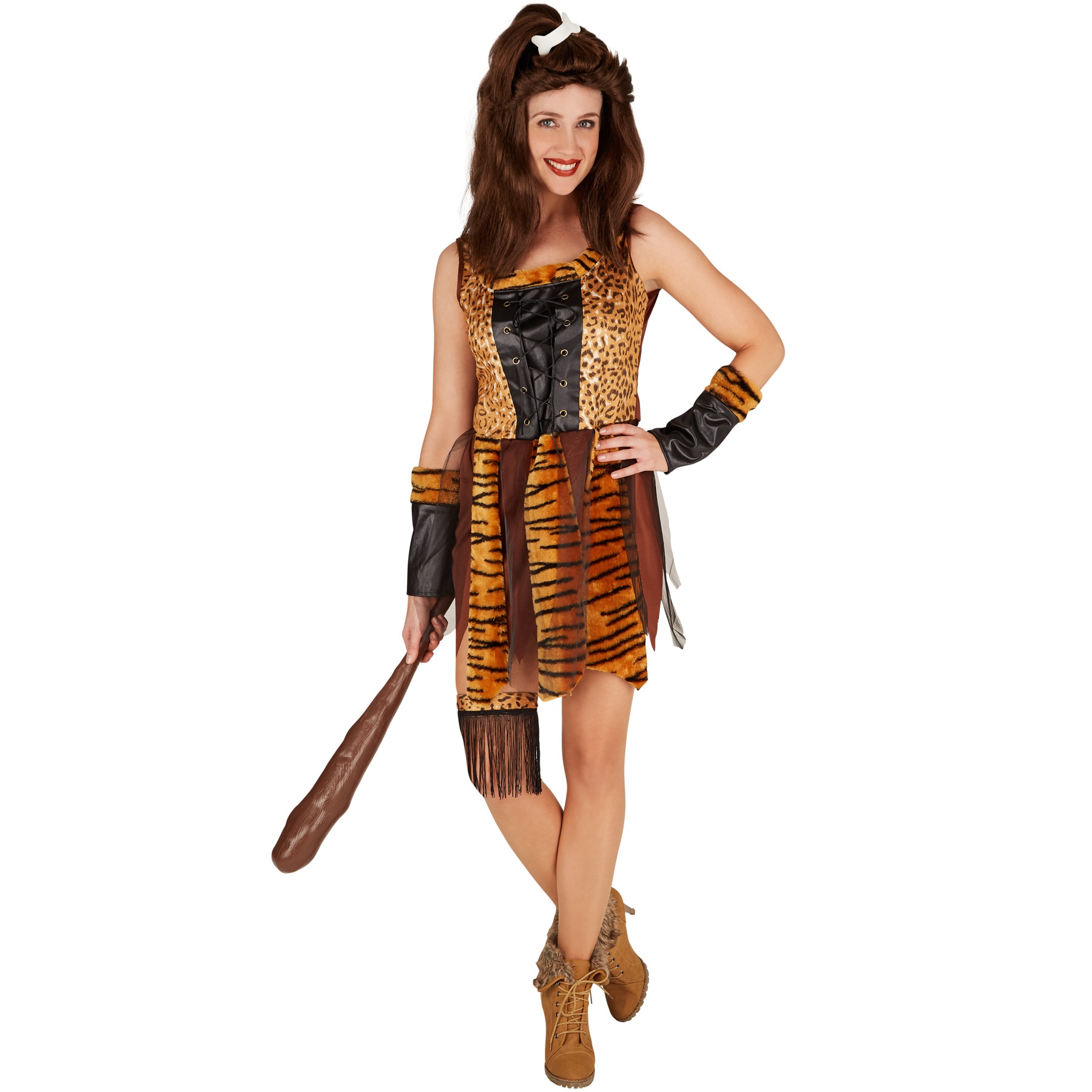 tectake&reg; Frauenkost&uuml;m Steinzeit-J&auml;gerin 