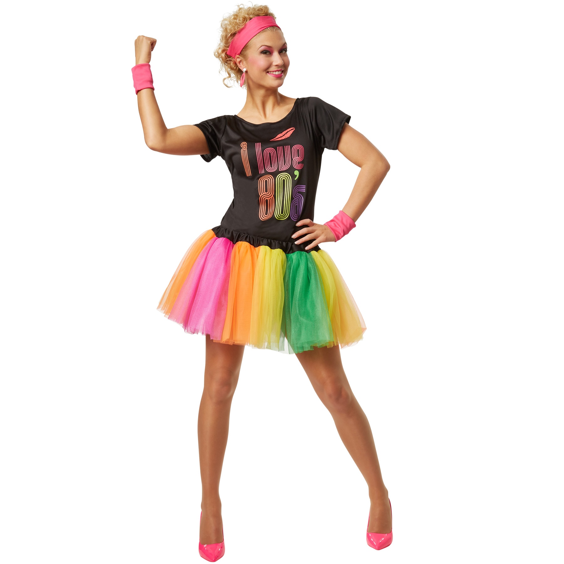 tectake&reg; Frauenkost&uuml;m 80er Jahre Disco-Lady 