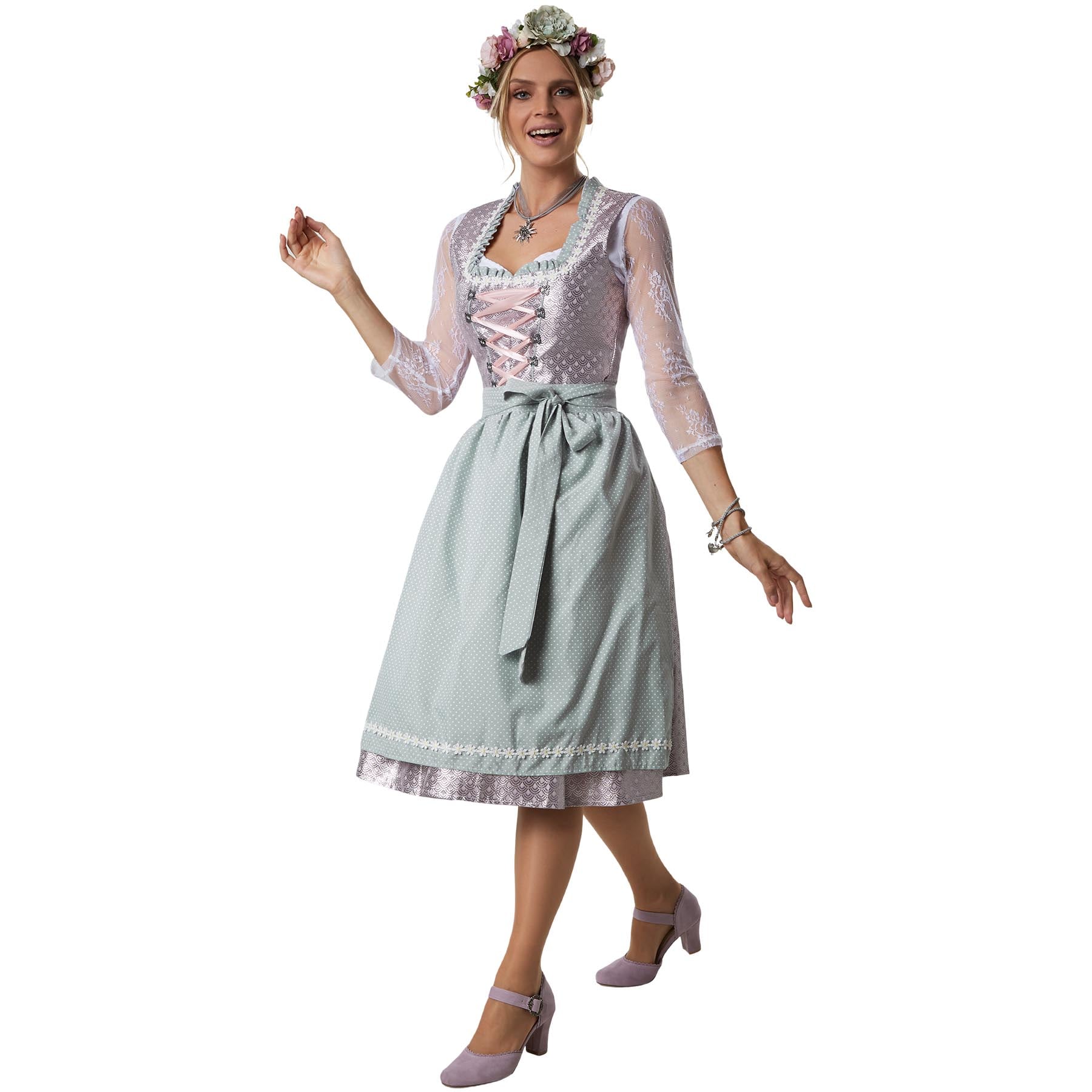 tectake&reg; Frauenkost&uuml;m Midi-Dirndl Oberammergau Modell 1 