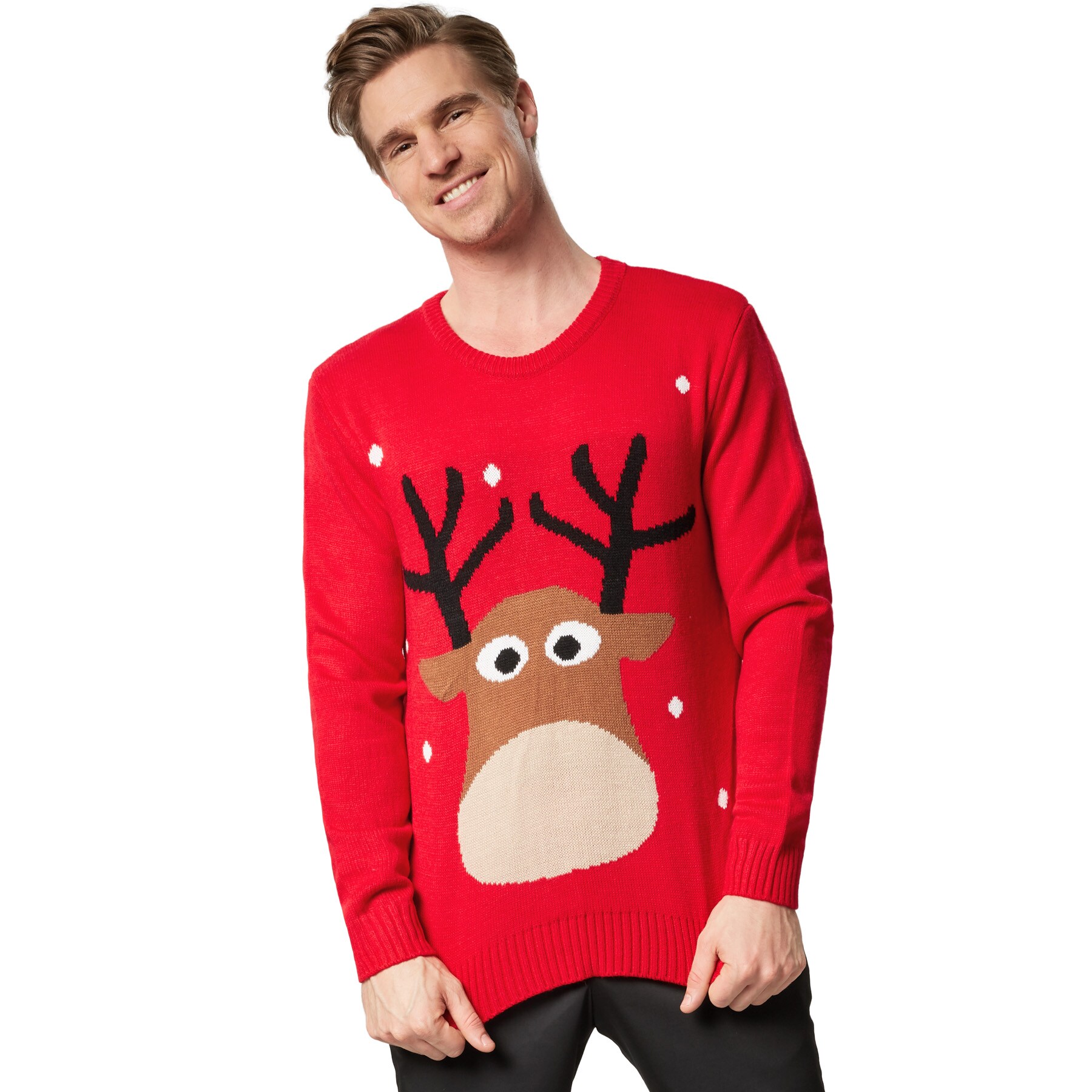 tectake&reg; Weihnachtspullover reizendes Rentier 