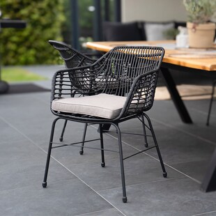 HOME DELUXE Gartenstuhl inkl. Sitzkissen TARA 2er Set 