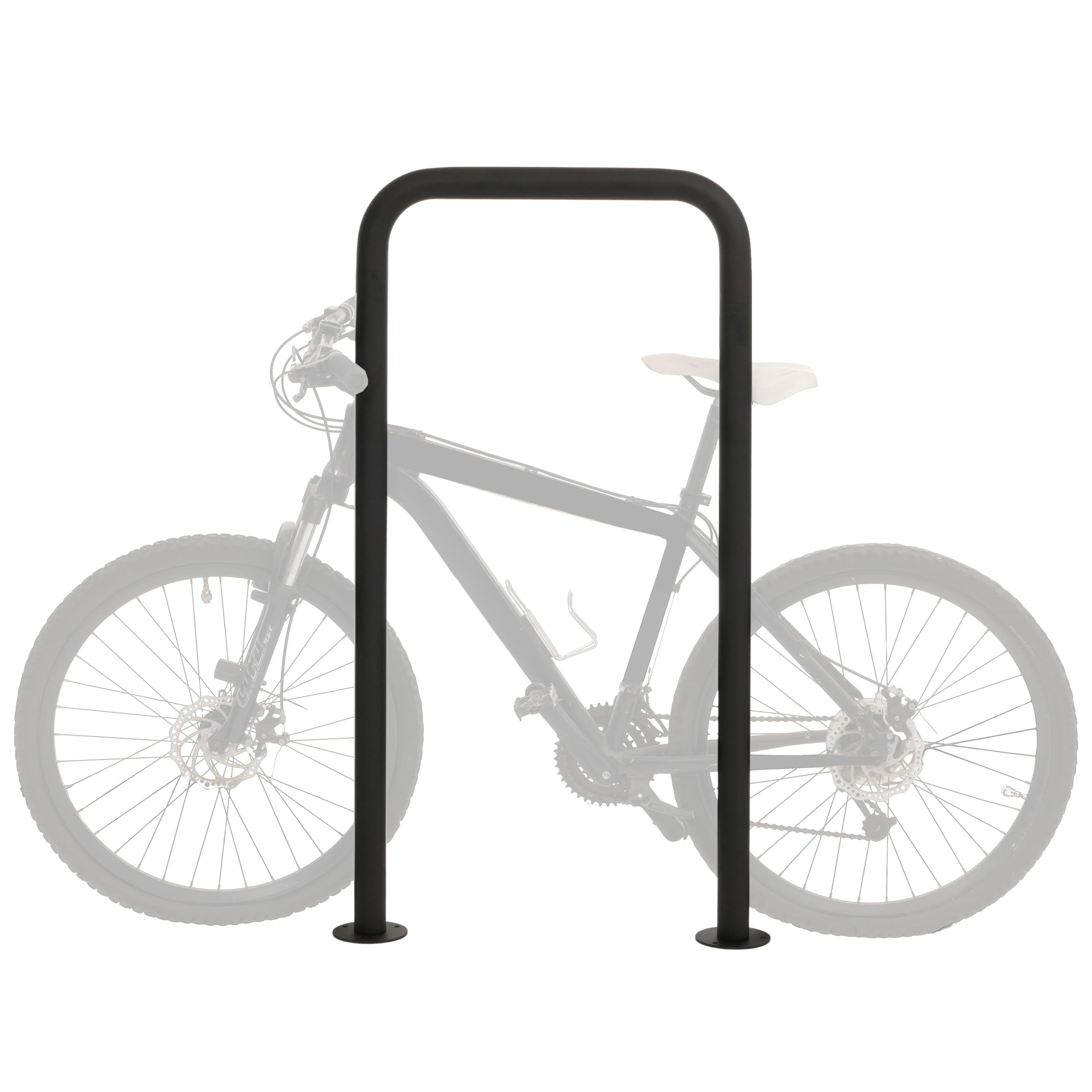 Fahrradb&uuml;gel MCW-N42, Fahrradst&auml;nder Anlehnb&uuml;gel B&uuml;gel Absperrung, In-/Outdoor Stahl pulverbeschichtet 120x70x12cm 