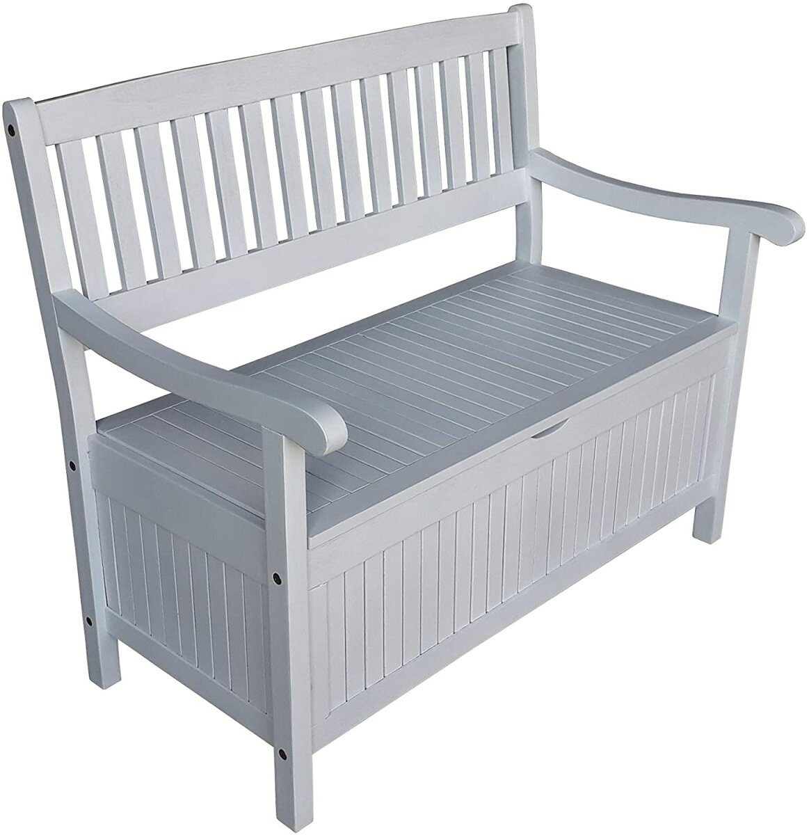 Sedex Truhenbank Greena 3er Sitz wei&szlig; gewischt 