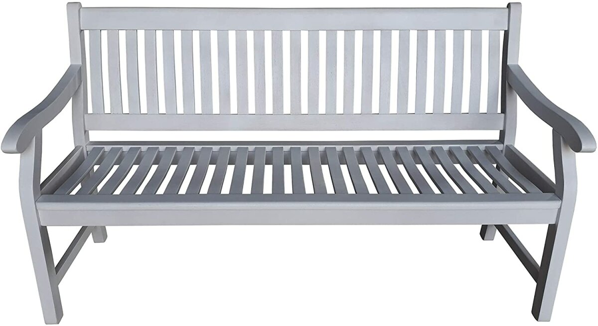 Sedex Gartenbank New Jersey 3-Sitzer wei&szlig; gewischt 