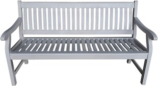 Sedex Gartenbank New Jersey 3-Sitzer weiß gewischt 