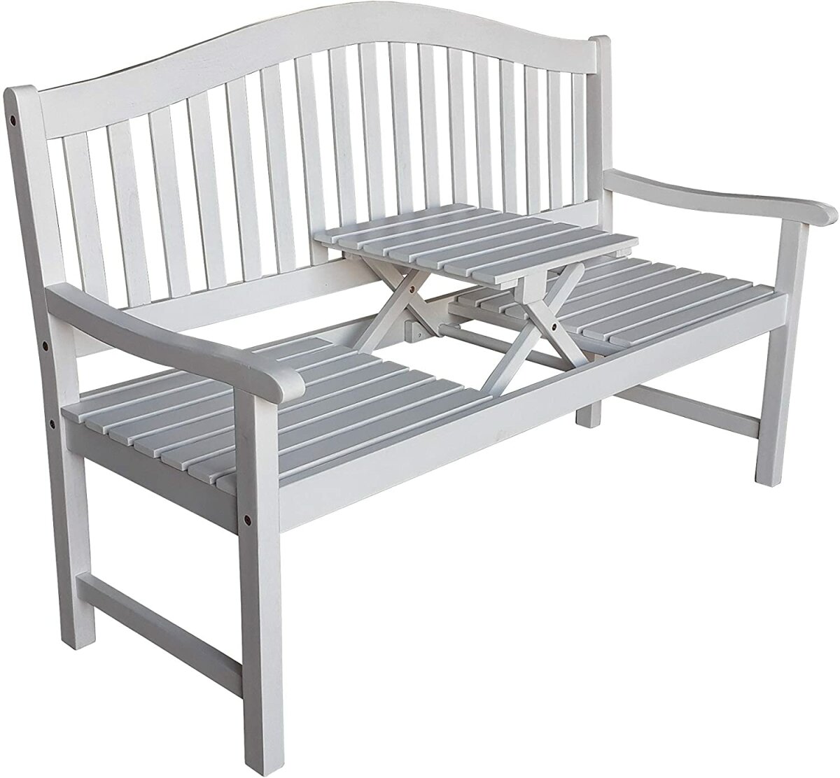 Sedex Gartenbank Utah 3er Bank wei&szlig; gewischt 