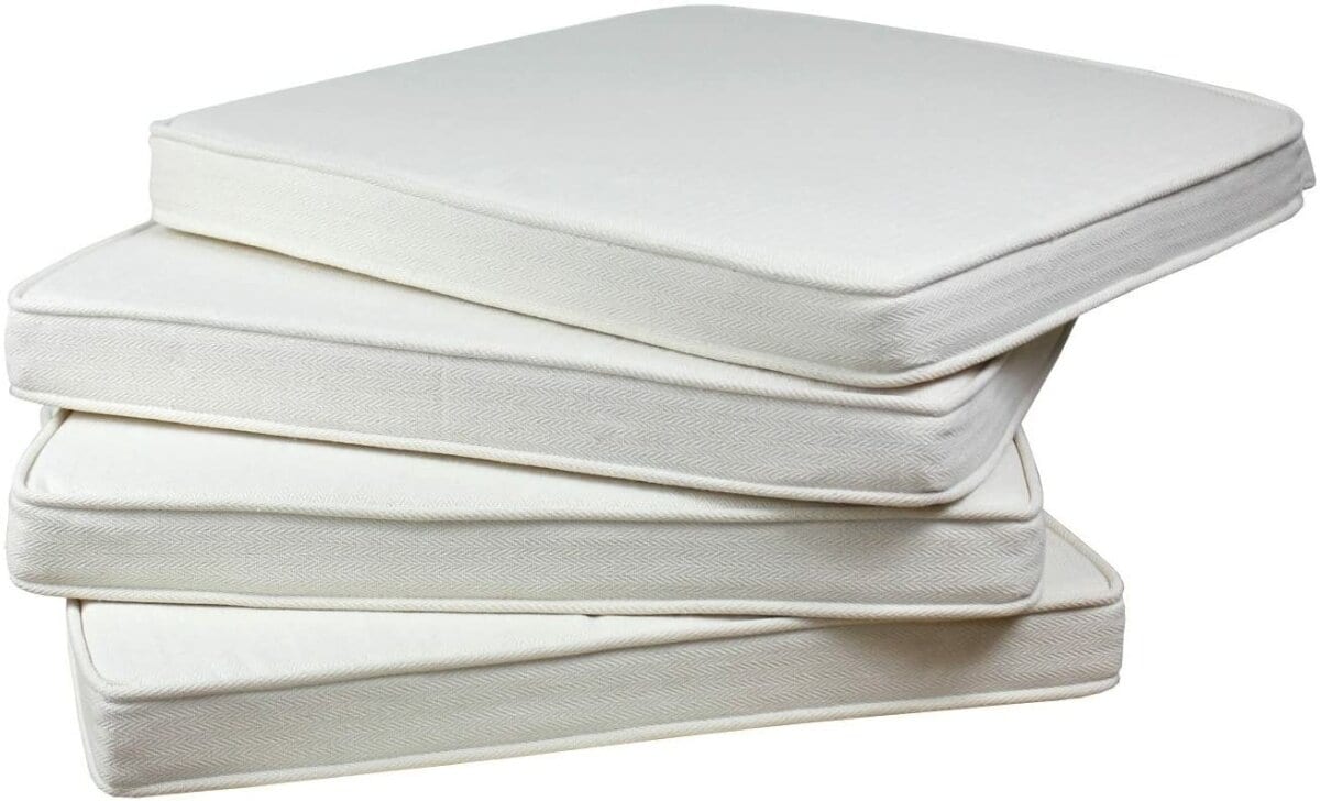 Sedex 4x Stuhlkissen Larissa Baumwolle altwei&szlig; 