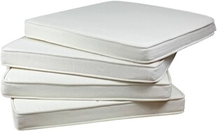 Sedex 4x Stuhlkissen Larissa Baumwolle altweiß 