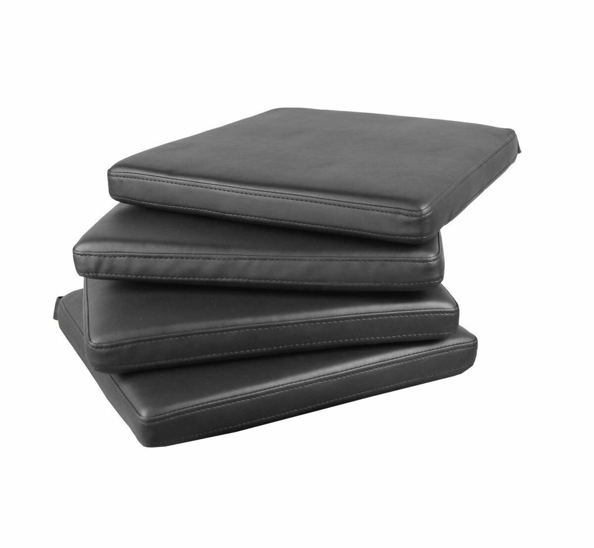 Sedex 4x Sitzpolster LARISSA Kunstleder schwarz 