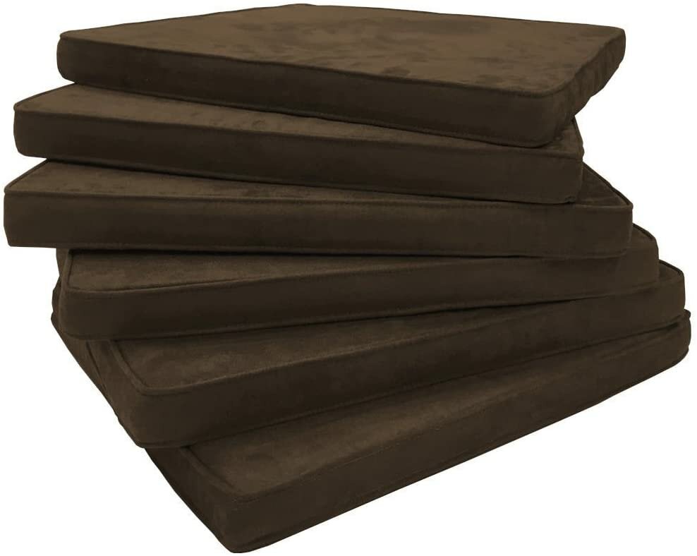 Sedex 6x Sitzpolster LARISSA Microfaser Dunkelbraun 