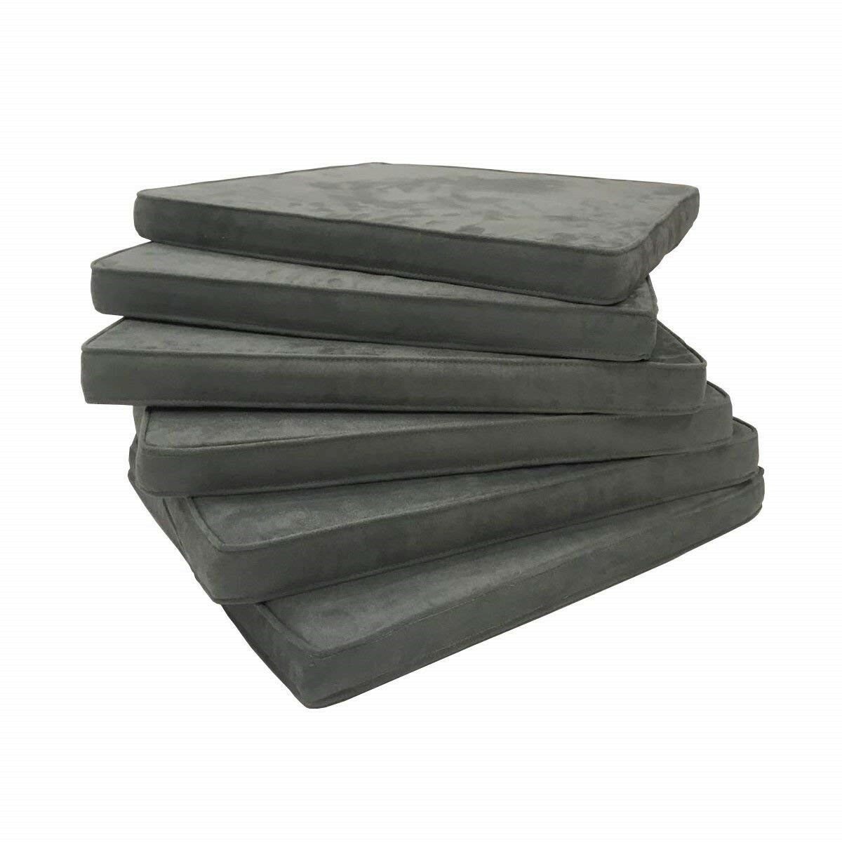 Sedex 6x Sitzpolster LARISSA Microfaser grau 