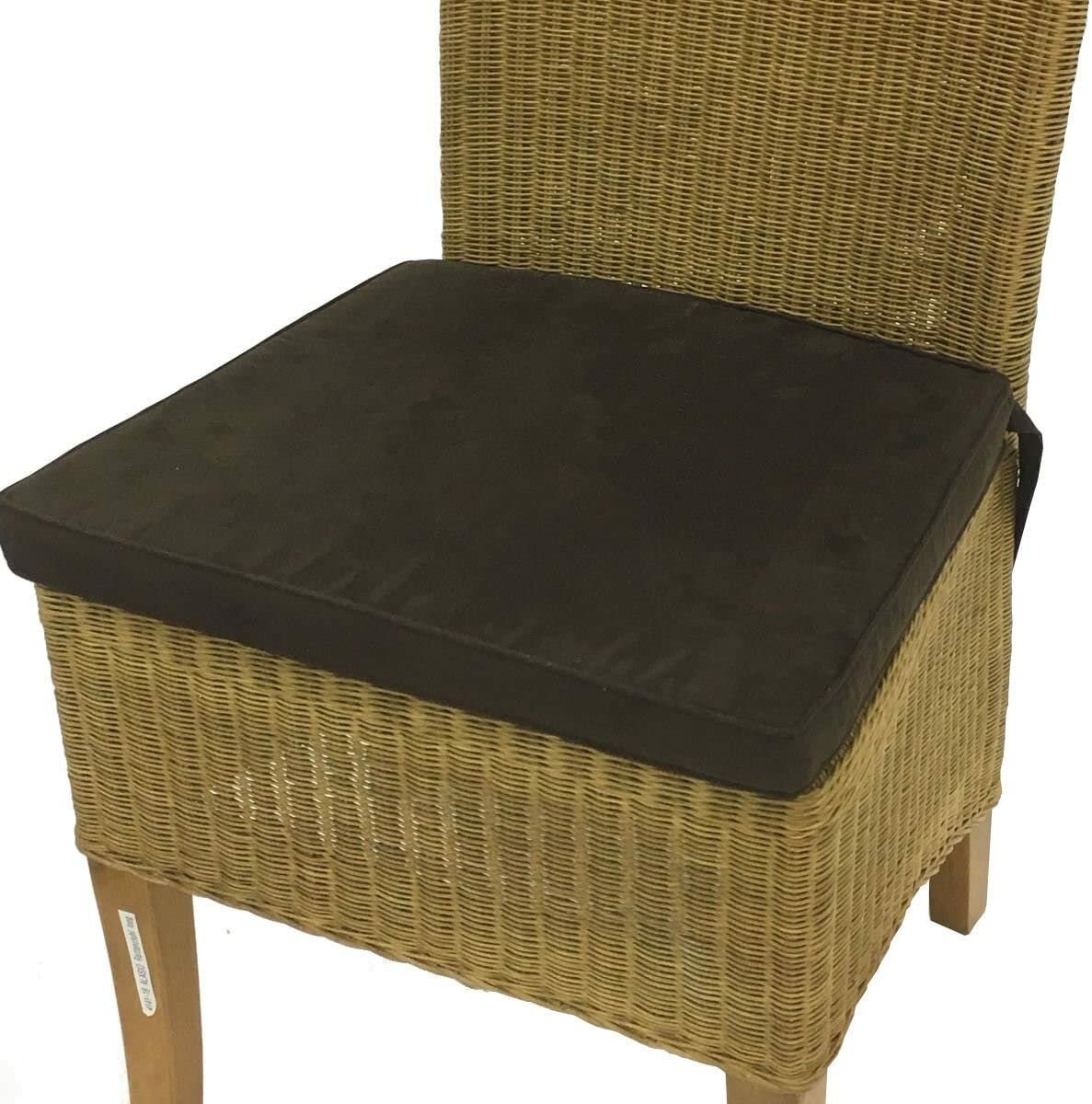 Sedex 2x Sitzpolster LARISSA Microfaser Dunkelbraun 