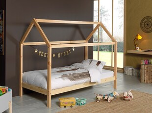 Dallas 2 Hausbett 90 x 200 cm Liegefläche, Natur 