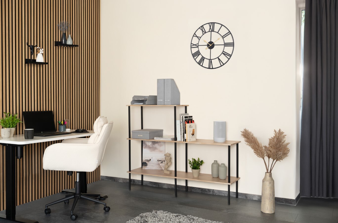 HOME DELUXE Regal INDU Light Oak  140 x 35 x 110 cm - versch. Ausf&uuml;hrungen 