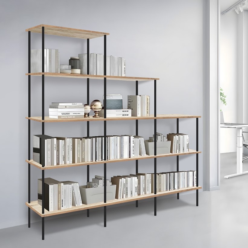 HOME DELUXE Regal INDU Light Oak 207 x 35 x 196 cm - versch. Ausf&uuml;hrungen 