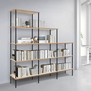 HOME DELUXE Regal INDU Light Oak 207 x 35 x 196 cm - versch. Ausführungen 