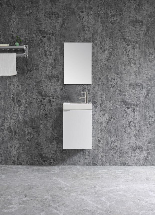 Sanotechnik Nova 40x60 cm wei&szlig; Unterschrank + WT + Spiegel 