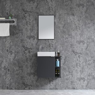 Sanotechnik Cloud 55x60cm grau Unterschrank + WT + Spiegel - versch. Auführungen 