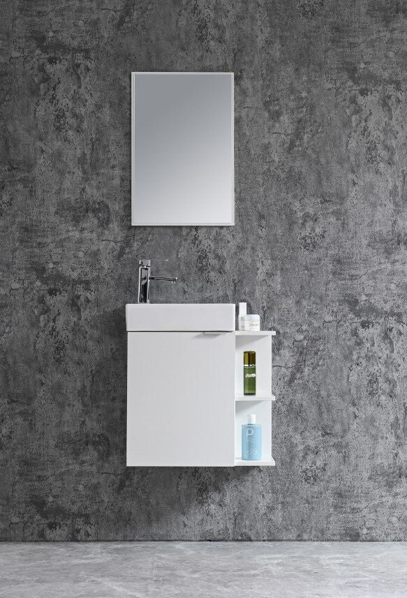 Sanotechnik Cloud 55x60cm wei&szlig; Unterschrank + WT + Spiegel - versch. Auf&uuml;hrungen 