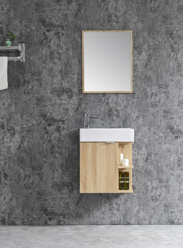 Sanotechnik Spring 50x60cm braun Unterschrank + WT + Spiegel - versch. Auf&uuml;hrungen 