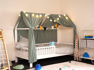 HOME DELUXE Kinderbett Deko Set VELINDO Khaki - versch. Ausführungen 