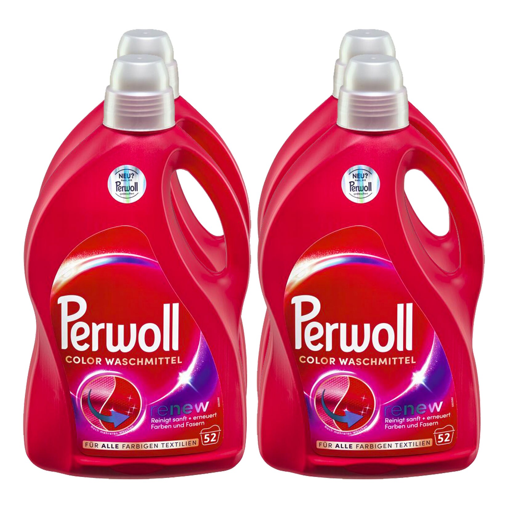 Perwoll Fl&uuml;ssigwaschmittel renew Color 52 Waschladungen, 4er Pack - Bild 1