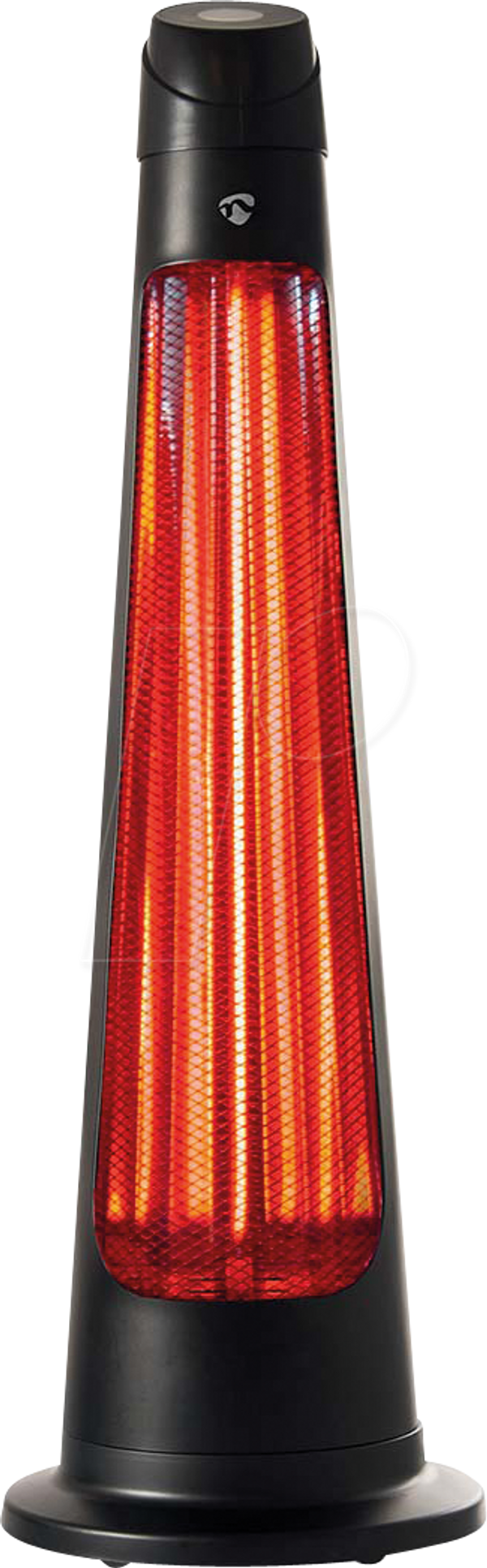 Nedis HTPA21BKW SmartLife Terrassenheizer | Wi-Fi | 1200 W | 2 Heizstufen | Oszillation | Kippschutz | IP24 | Schwarz 