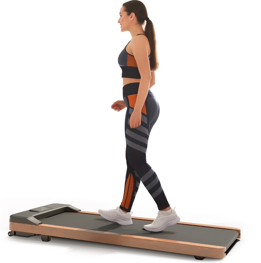 LETIX Elektrisches Laufband DeskWalk f&uuml;r zu Hause oder B&uuml;ro, LCD-Display Motorisiertes Fitnessger&auml;t, Schreibtisch Heimtrainer - Holz Optik - versch. Ausf&uuml;hrungen 