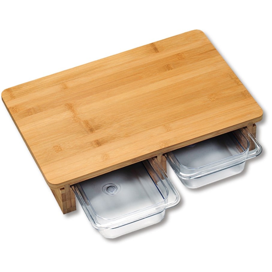 KESPER Schneidebrett mit 2 Auffangschalen 