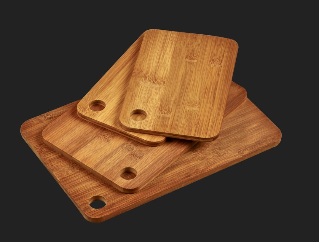 KESPER 4er Set Schneidebrett, dunkeler Bam, FSC 