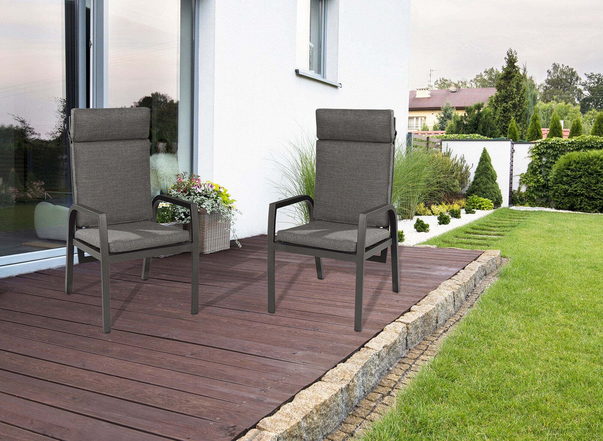 bellavista - Home & Garden&reg; Hochlehner-Sessel "Kansas" 2er Set 