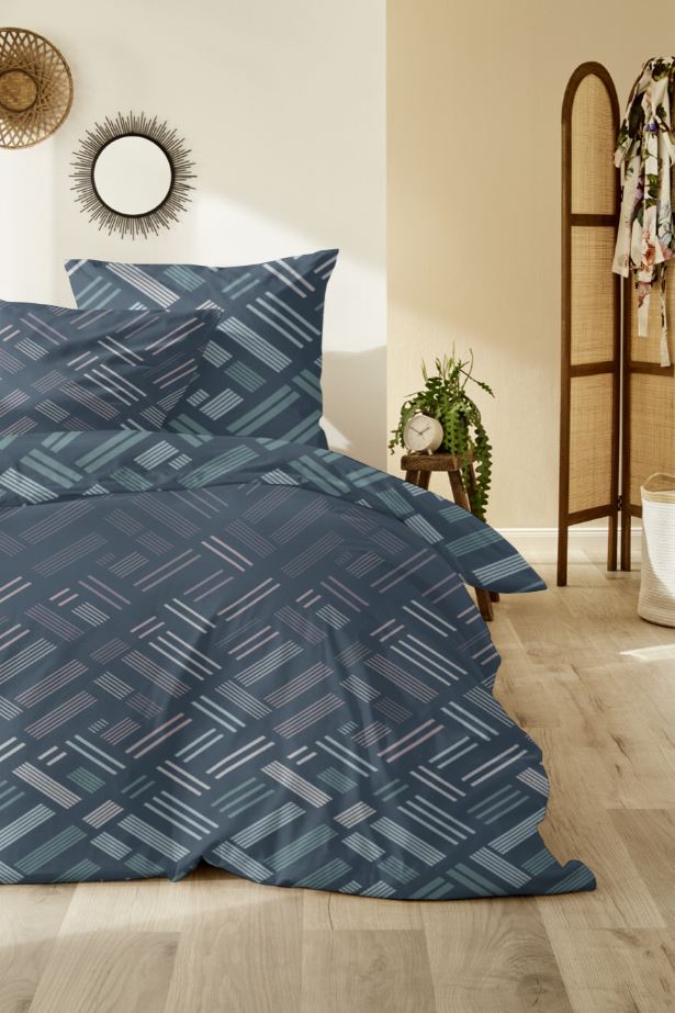 Mako-Satin-Bettw&auml;sche 135x200cm - versch. Muster 