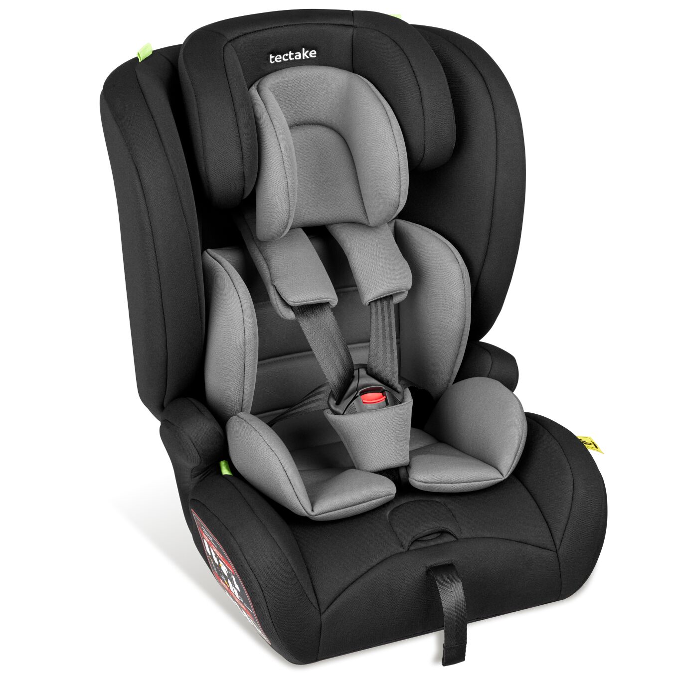 tectake&reg; Autositz, i-Size Zulassung, ISOFIX-Installation und Top Tether, mit Seitenaufprallschutz, l&auml;ngenverstellbarer 5-Punkt-Gurt, 8-fach h&ouml;henverstellbare Kopfst&uuml;tze, ab 15 Monaten von 76 bis 150 cm, Belastbarkeit 36 kg 