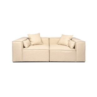 HOME DELUXE Modulares Sofa VERONA Größe S Beige - versch. Ausführungen 
