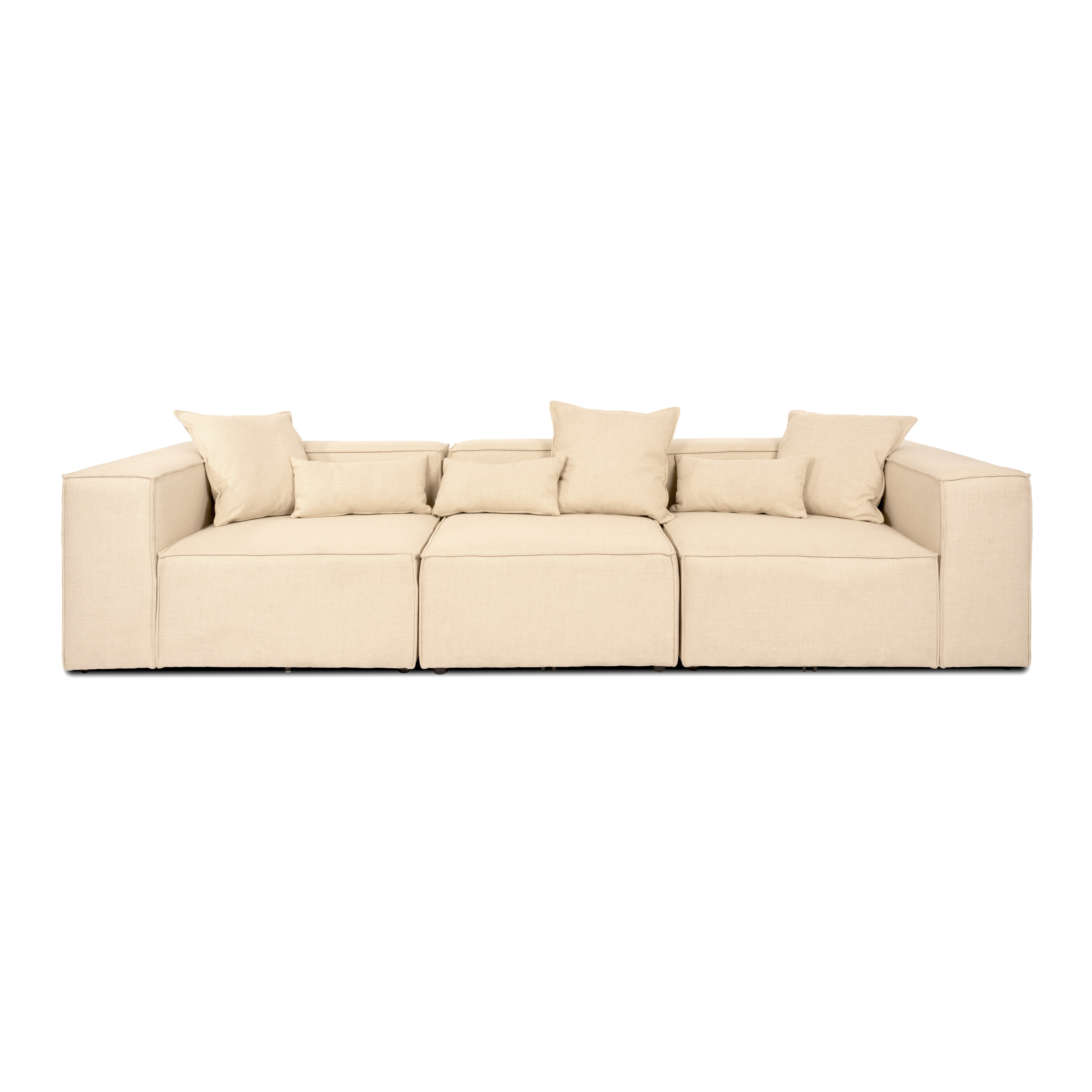 HOME DELUXE Modulares Sofa VERONA M Beige - versch. Ausf&uuml;hrungen 