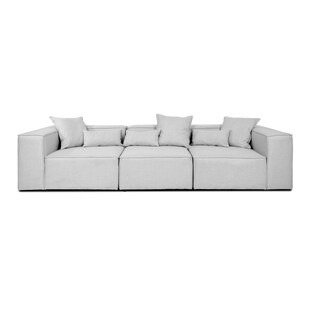 HOME DELUXE Modulares Sofa VERONA M Hellgrau - versch. Ausführungen 