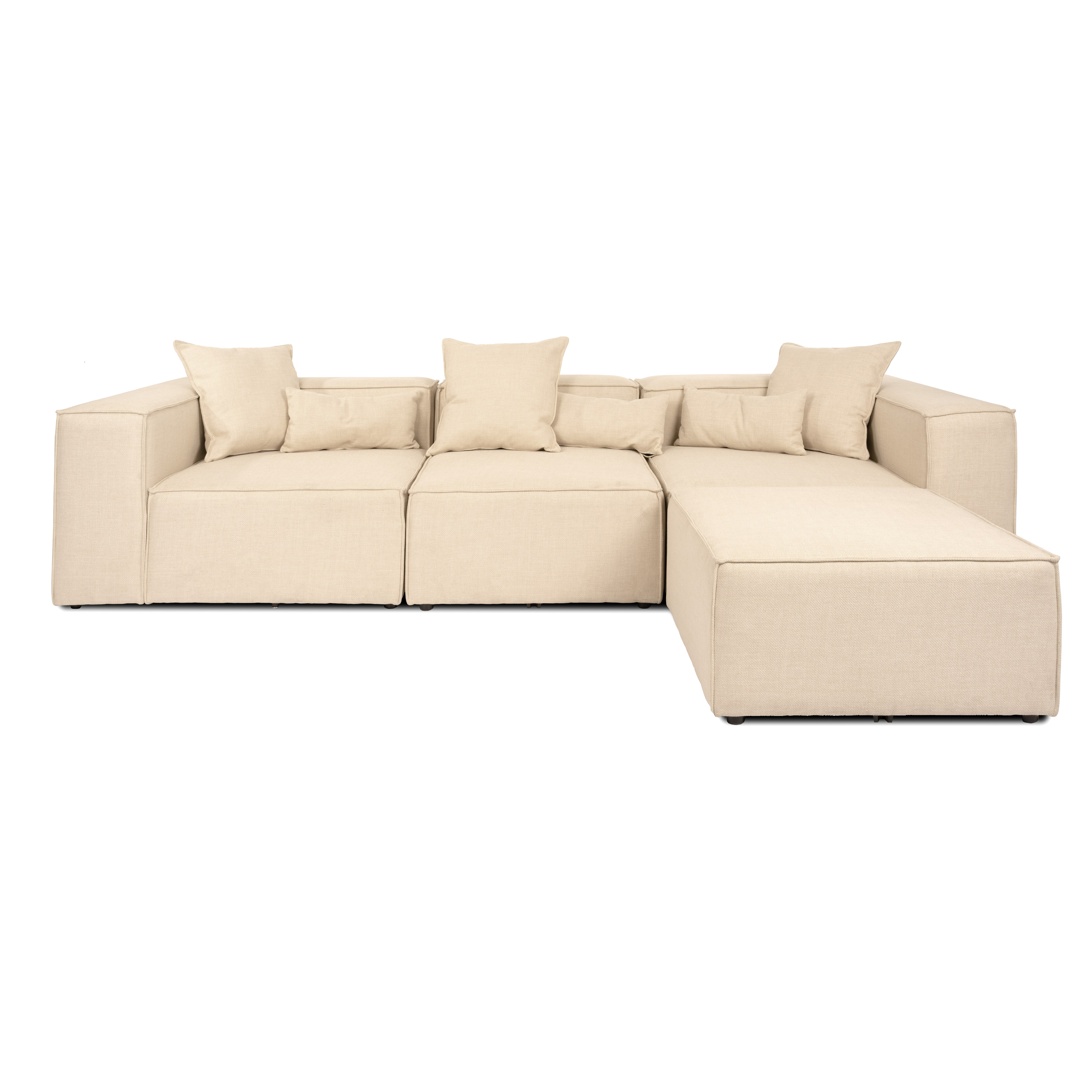 HOME DELUXE Modulares Sofa VERONA L Beige - versch. Ausf&uuml;hrungen 