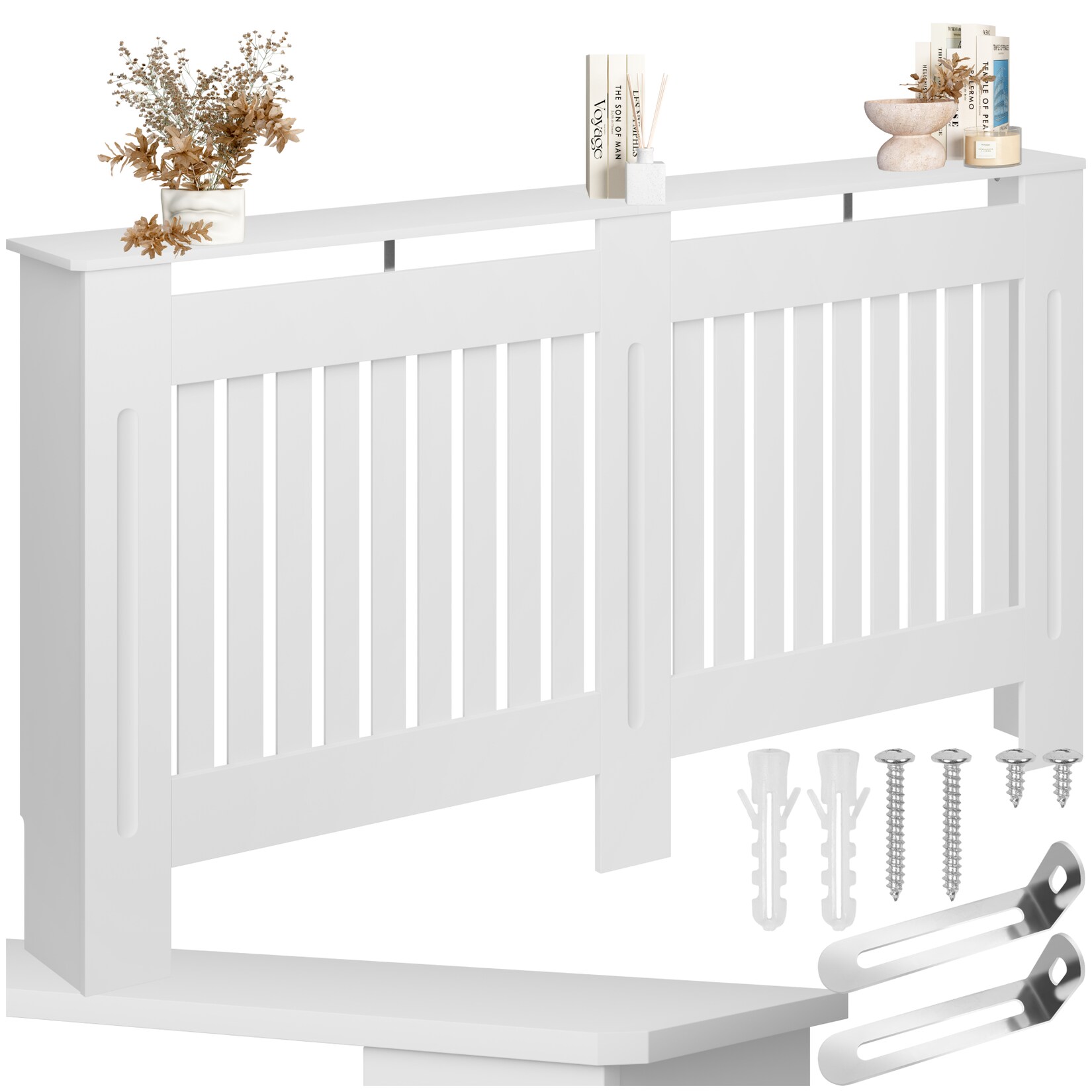 tectake® Heizkörperabdeckung, verschiedene Größen, robuste MDF-Platte, optimale Luftzirkulation