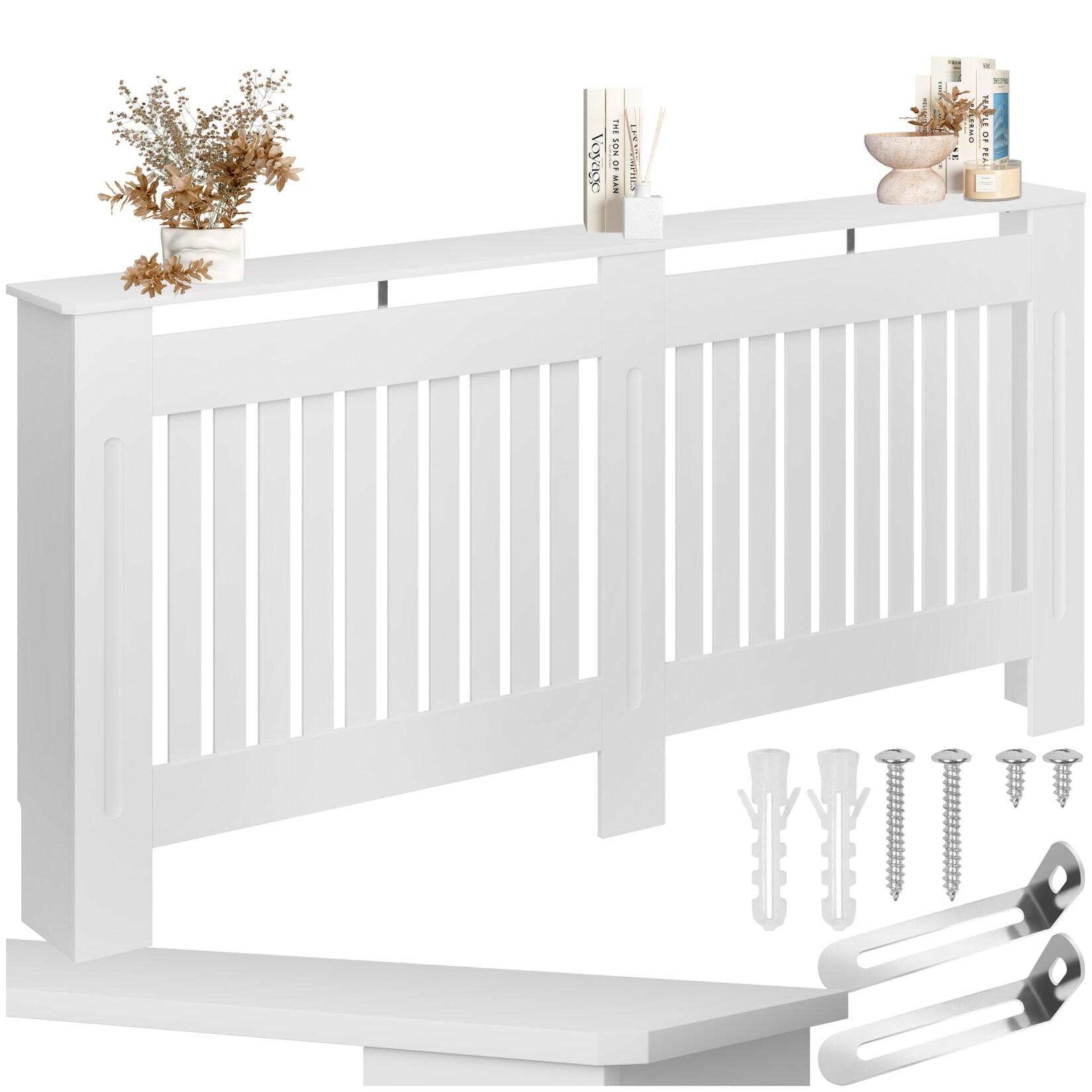 tectake® Heizkörperabdeckung, verschiedene Größen, robuste MDF-Platte, optimale Luftzirkulation