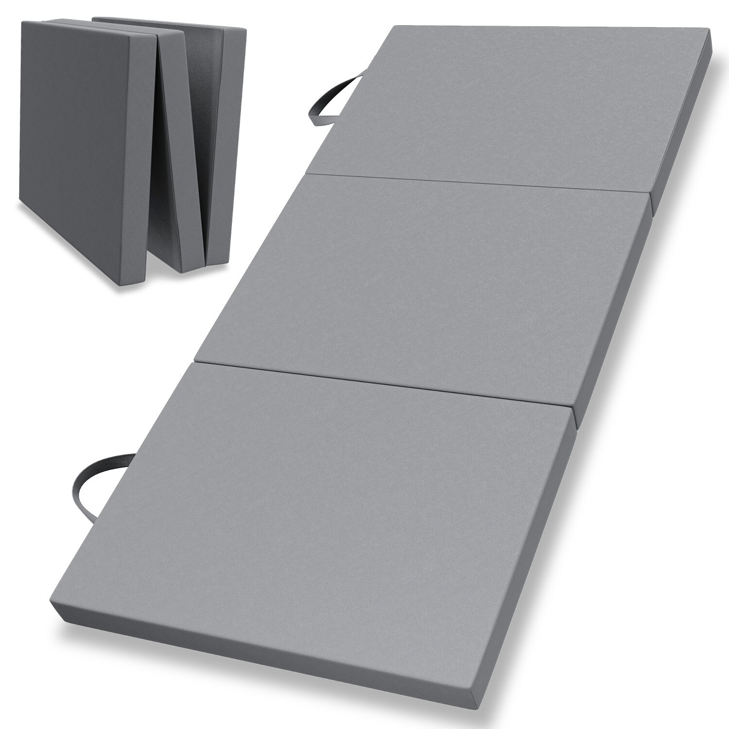 ELONEO Klappmatratze G&auml;stematratze, 90x200x8 cm, Grau 