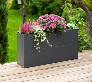 Westmann Metall Pflanzkübel Talus L Anthrazit 25x100x52cm 