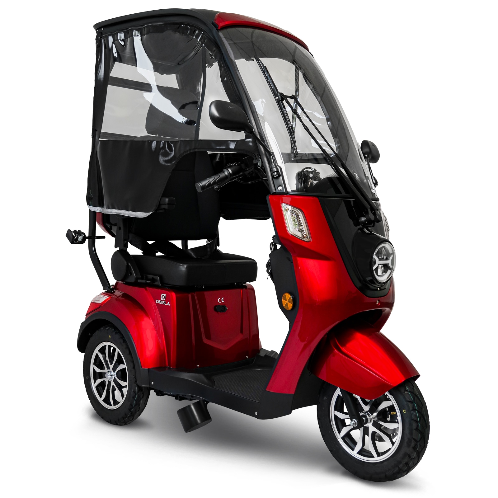 Deisla, Dreirad, DS3-15 Lithium, Rot, mit Dach, Windschutzscheibe, 60V-30Ah, 1000 Watt 