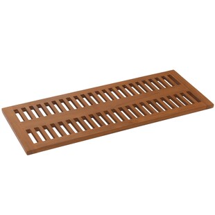 Teak-Badematte MCW-M86, Duschmatte Badvorleger, hochwertiges B-Grade-Teak (Kernholz, 20-30 Jahre), 3x40x100cm 