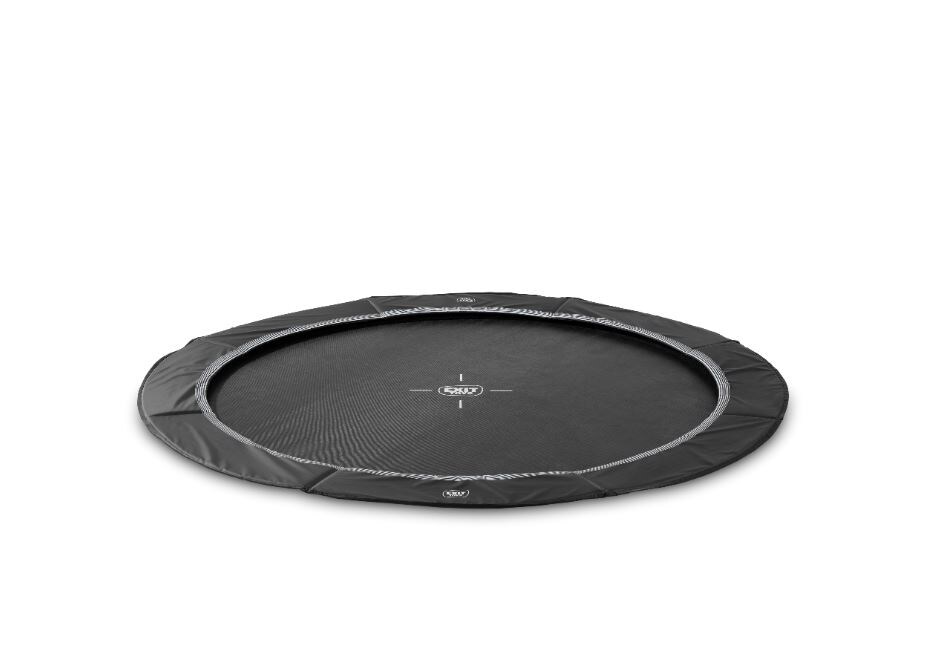 EXIT InTerra ebenerdige sports Trampolin ø244cm - schwarz
