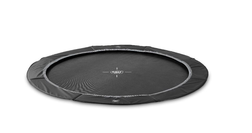 EXIT InTerra ebenerdige sports Trampolin ø305cm - schwarz