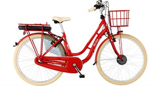 Fischer City E-Bike Cita 2.0 RETRO rot glänzend, RH 48 cm, 28 Zoll, 317 Wh 