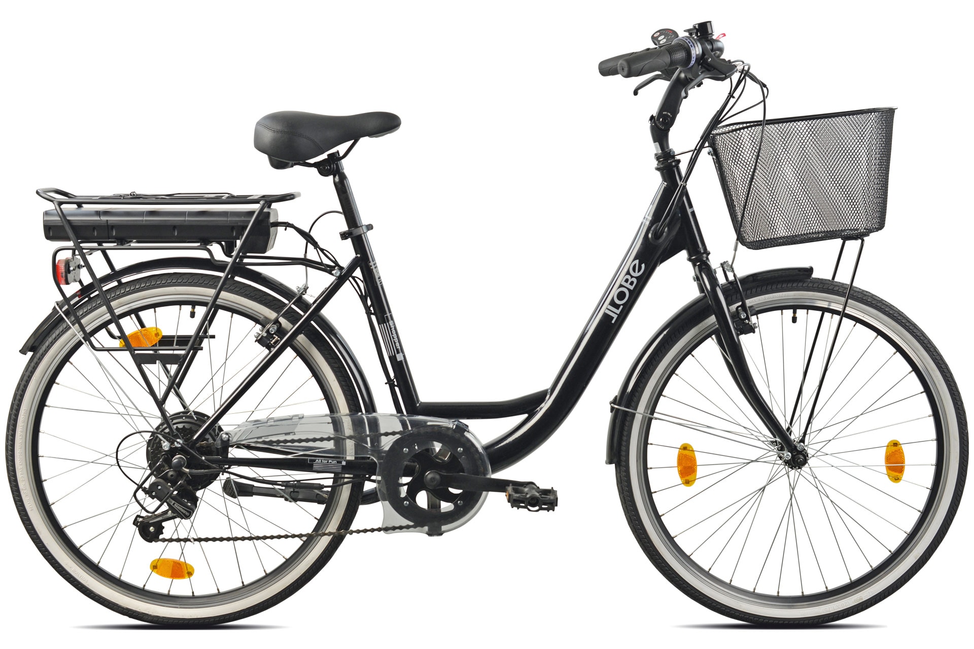 LLobe Shopper City E-Bike 26", schwarz 